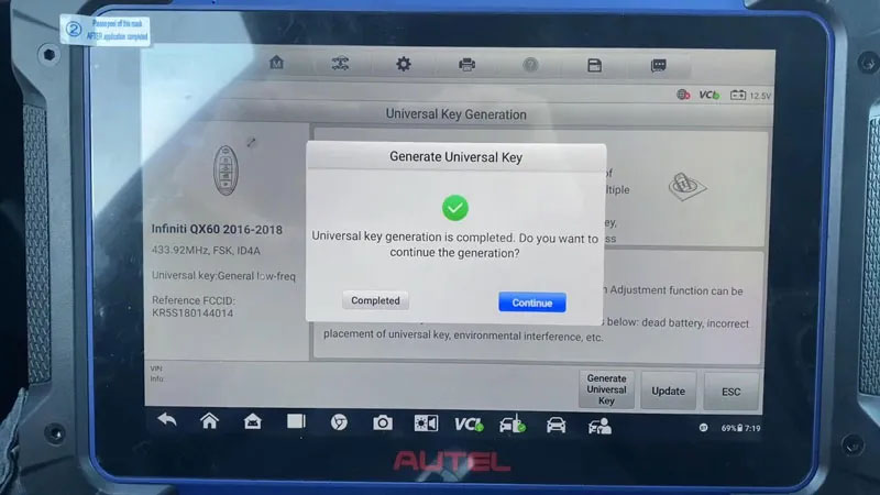 program 2016 Infiniti QX60 all keys lost with Autel IM608 PRO 2 by OBD