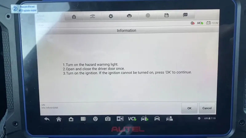 program 2016 Infiniti QX60 all keys lost with Autel IM608 PRO 2 by OBD